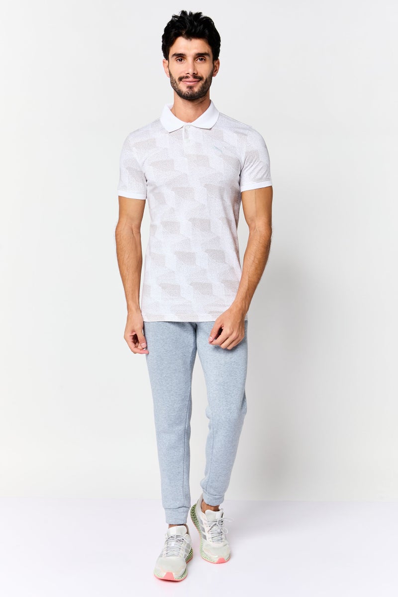 PUMA Men Sportswear Fit Short Sleeve Outdoor Polo Shirt, White - Image 2